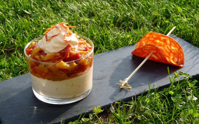 Verrine d'été aux deux poivrons
