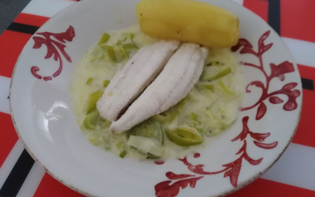 Filets de sole aux poireaux