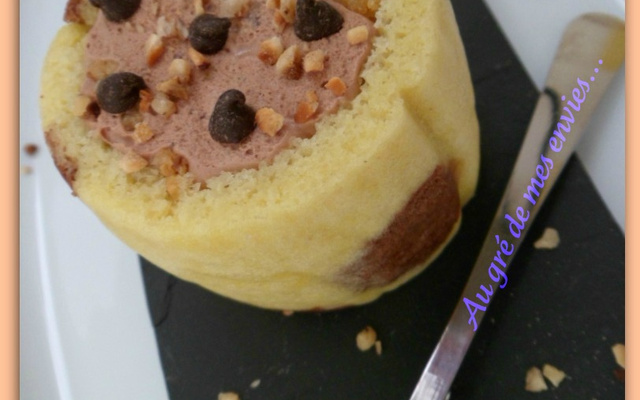 Biscuit Joconde, mousse aux 2 chocolats et cœur fondant
