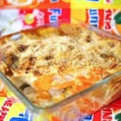 Gratin de légumes au bleu et aux noix