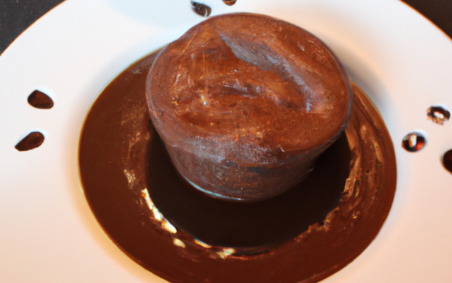 Fondant chaud au chocolat et velouté au Pommeau