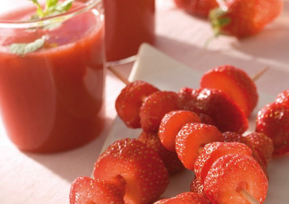 Sirop de fraises gourmand pour brochettes de Fraises du Périgord IGP