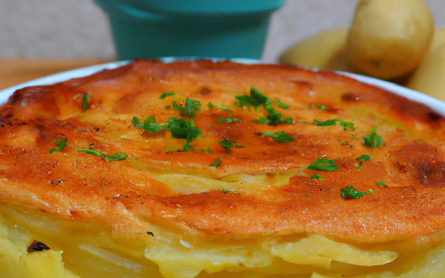 Flan de pomme de terre à  l'échalote