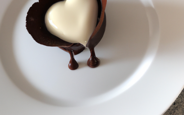 Moelleux chocolat noir cœur chocolat blanc