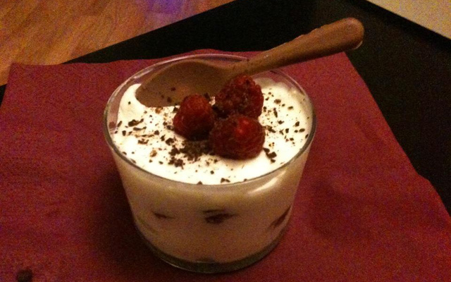 Mousse de mascarpone aux framboises