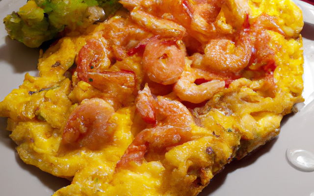 Omelette aux crevettes