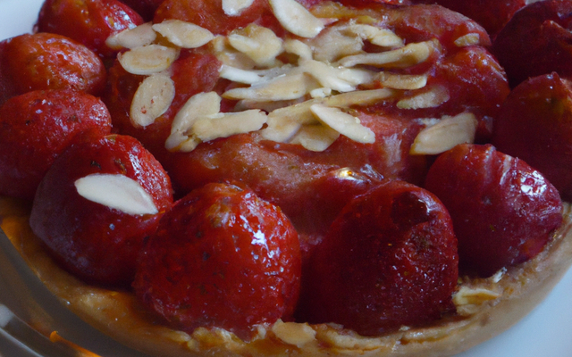 Tarte aux fraises et aux amandes