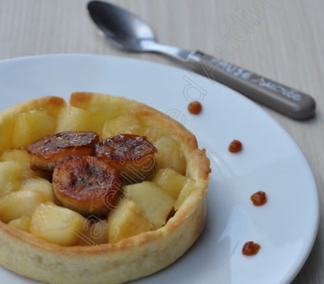 Tartelettes de pommes et bananes caramélisées