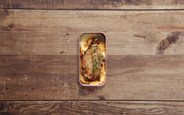 Échine de porc frottée aux épices basques et sa polenta crémeuse