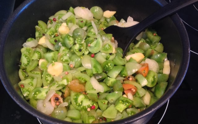 Chutney de tomate verte