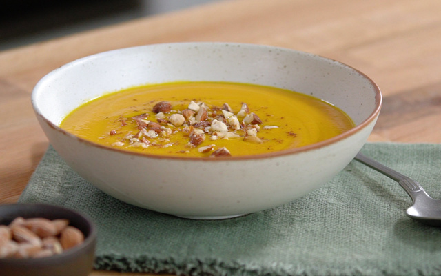 Velouté de potimarron au lait d'amandes