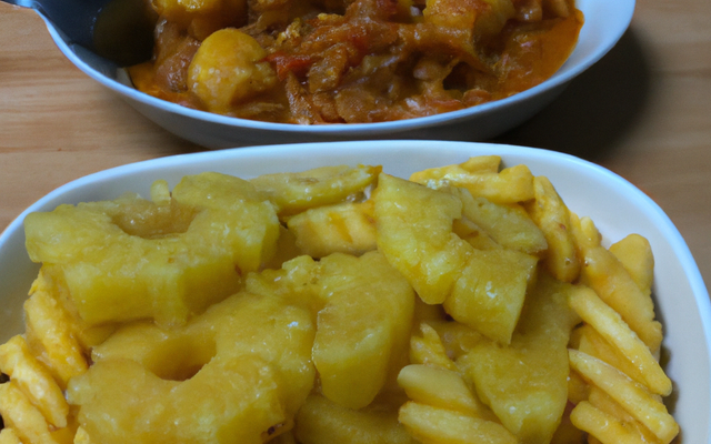 Pâtes au curry et à l'ananas