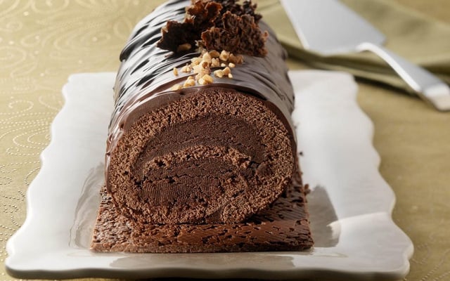 Bûche croustillante au chocolat