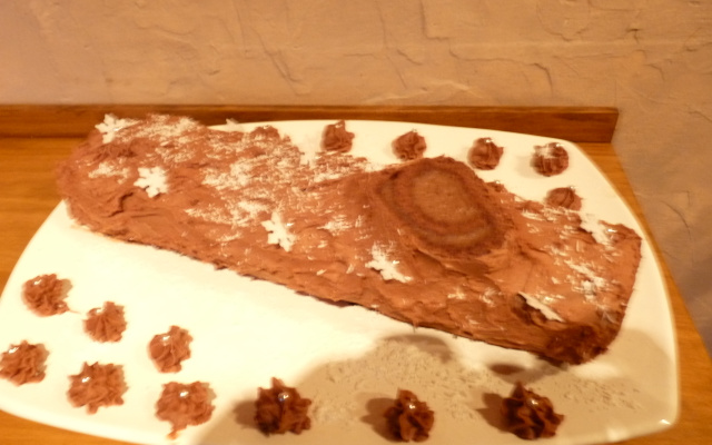 Bûche pâtissière au chocolat