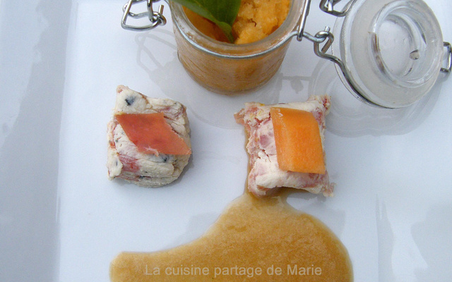 Déclinaison autour du melon et jambon de bayonne