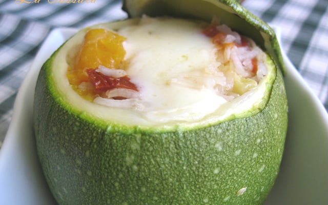 Risotto avec courge, courgette et tomates cerises