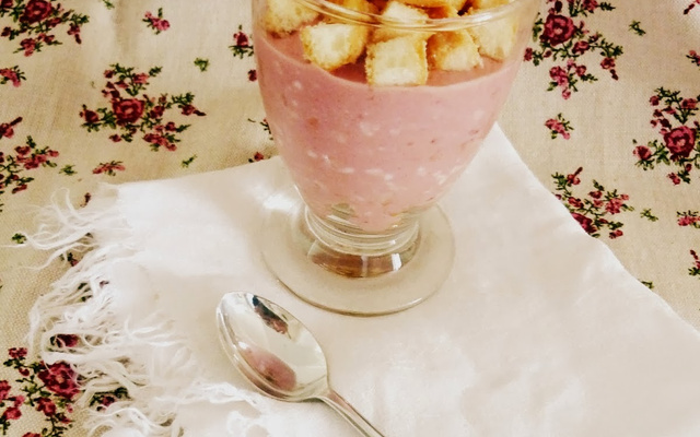 Dessert glacé version charlotte à la framboise