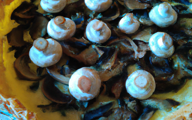 Tarte aux champignons et bleu