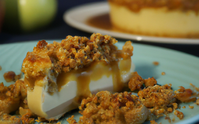 Crumble Cheesecake aux Pommes Caramel