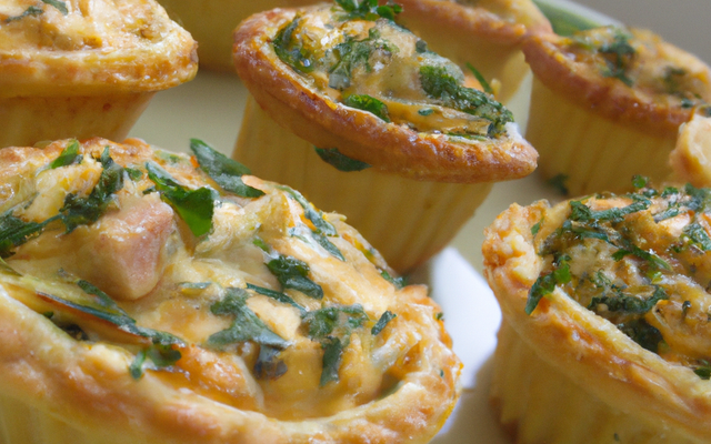 Mini-quiches sans pâte au thon et fines herbes