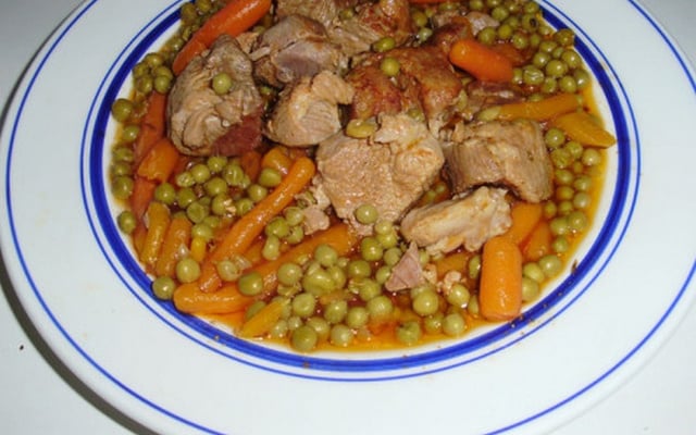 Veau et petits pois