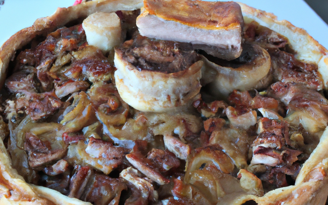 Tourte de Noël au canard et foie gras