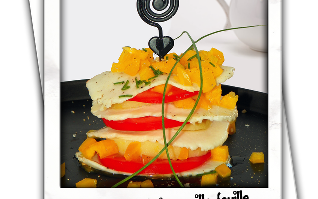 Carpaccio de surimi en mille feuille