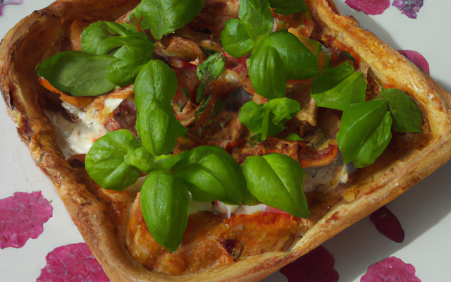 Tarte fine aux rougets et basilic