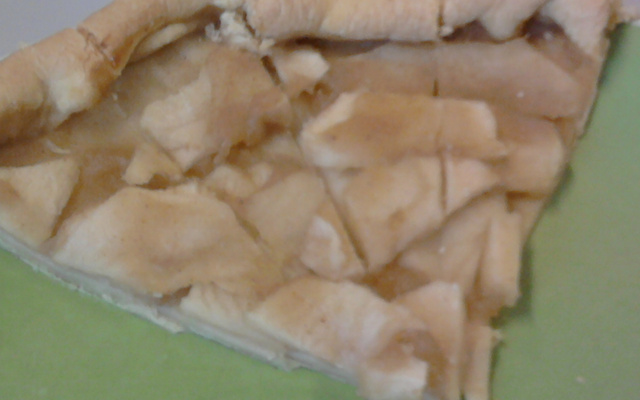 Tarte aux pommes maison, pâte brisée compote et fruits