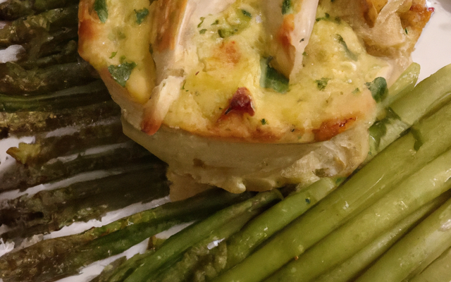 Cake au poulet et asperges