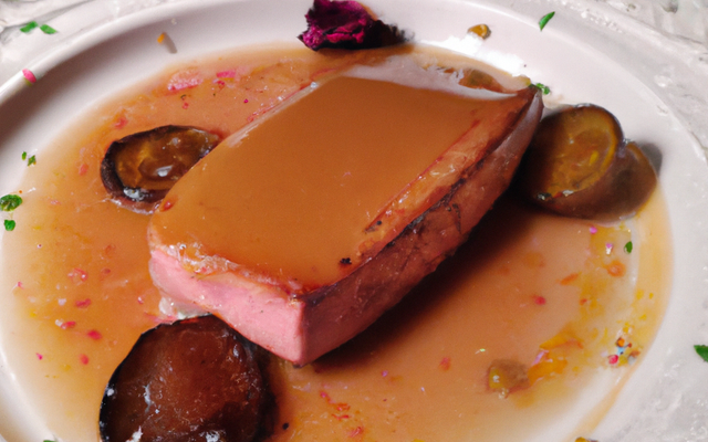 Foie Gras D'oie poêlé à la rose