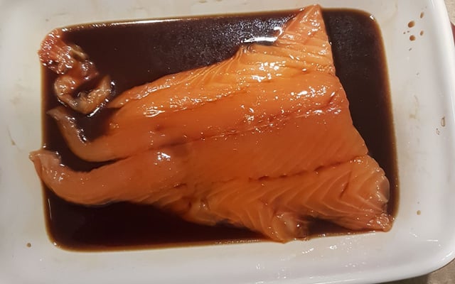 Saumon laqué au sirop d'érable