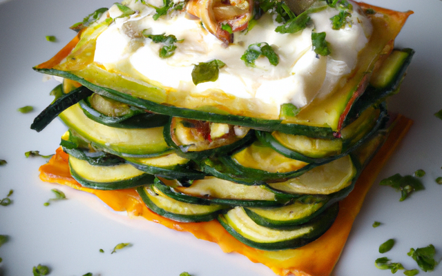 Millefeuille aux courgettes et au chèvre