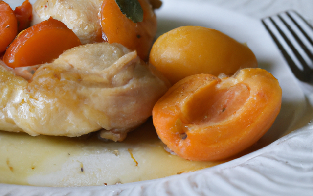Chapon aux abricots