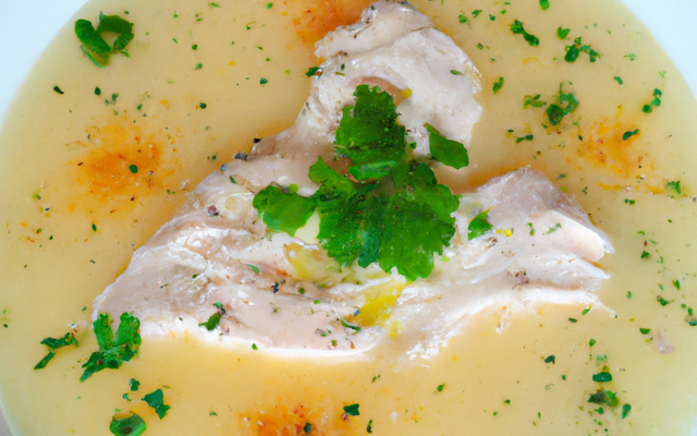 Soupe chapon, crème fraîche