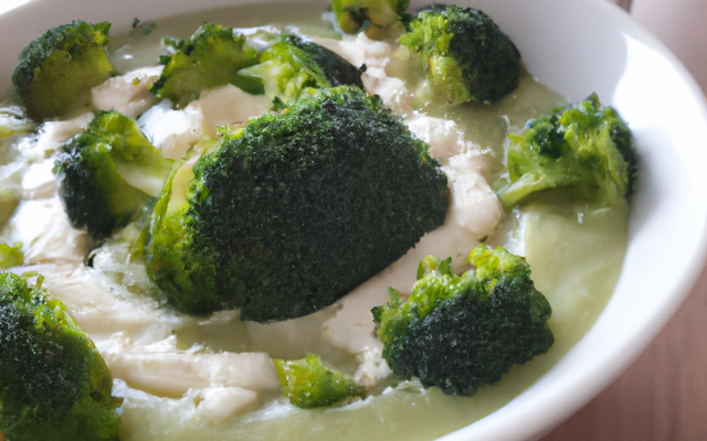 Velouté de brocolis au chèvre frais