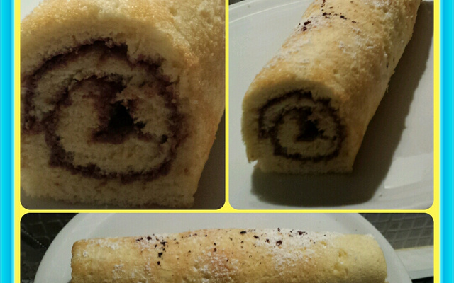 Gâteau roulé fourré à la pâte à tartiner