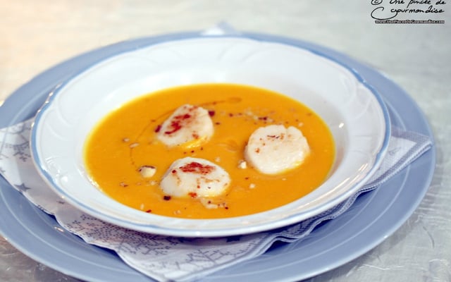 Nage de St Jacques au potimarron