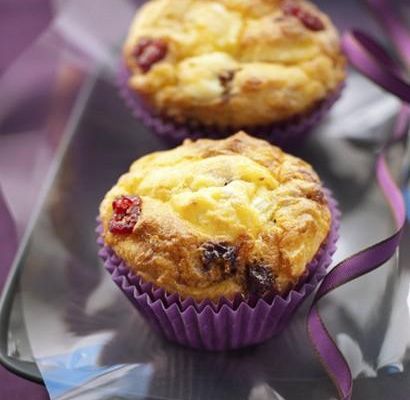 Muffins au Boursault et aux cranberries