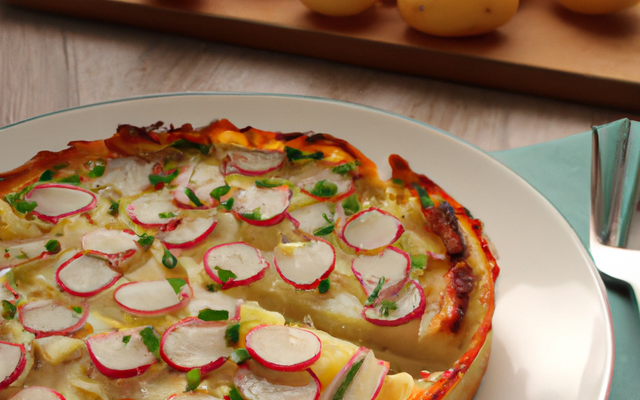 Tarte poireaux pomme de terre et surimi