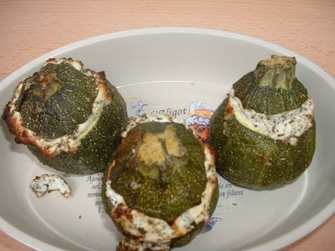 Courgette farcie au fromage de chèvre