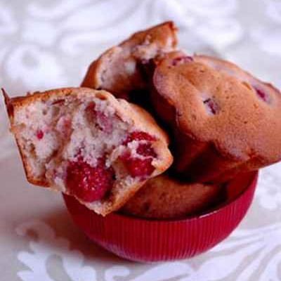 Mini cakes aux framboises
