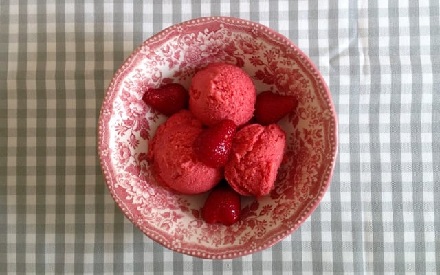 Glace à la fraise (mixeur)