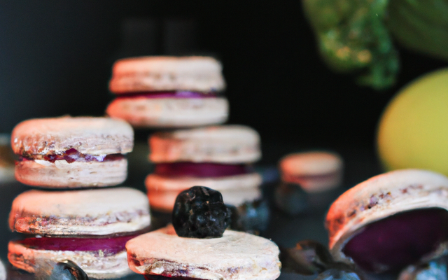 Macarons curaçao mûres