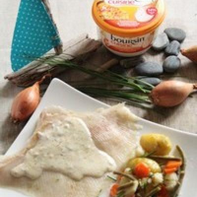 Raie au Boursin et sa poelée Bretonne