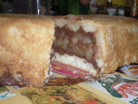 Charlotte aux poires mousse chocolat