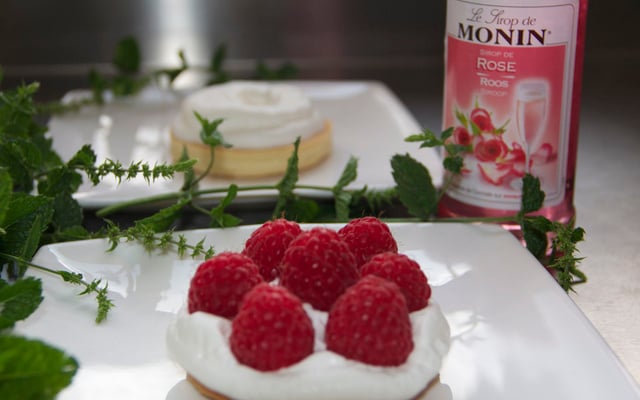Tarte framboise-rose