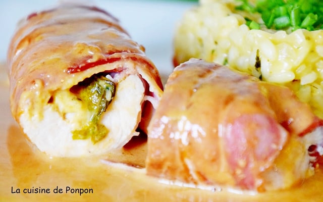 Ballottine de poulet à la mozzarella