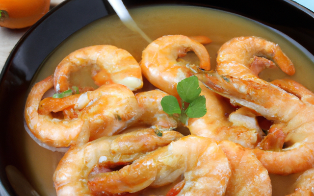 Gambas au court-bouillon