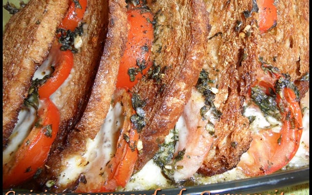 Gratin de tomates à la mozzarella